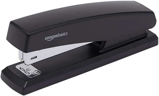 Amazon Basics Stapler Value Pack, 25 Sheet Capacity, Standard, with 3000 Staples and 3 Staple Removers, Black, 3-Pack - Image 1