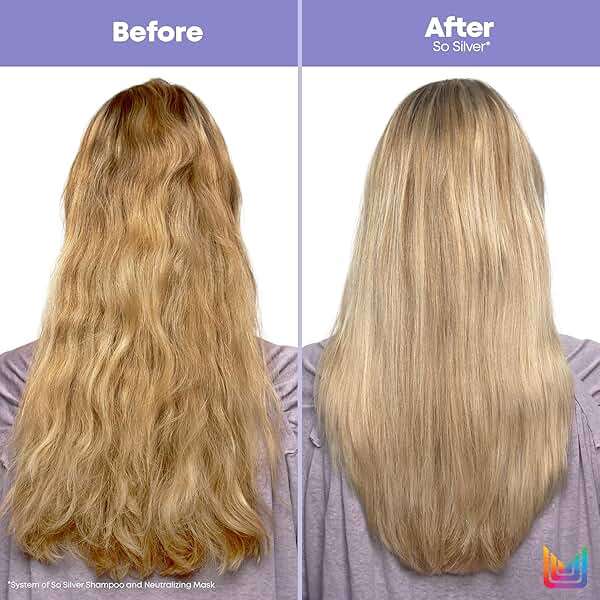 Matrix So Silver Purple Hair Mask - Deep Conditioning, Repairs Damaged Blonde and Silver Strands, Neutralizes Yellow Tones, For Color-Treated or Bleached Hair - Image 3