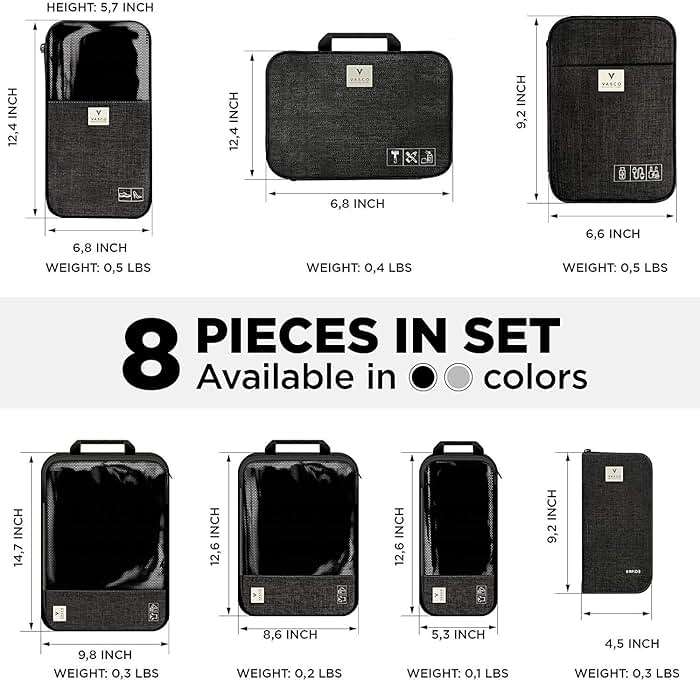 VASCO Compression Packing Cubes for Travel - Image 7