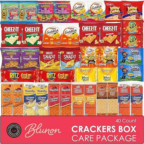 Crackers Variety Pack - Individually Wrapped Assortment - Sampler Bulk Care Package Gift Box - Snack Pack (40 Count) - Image 1