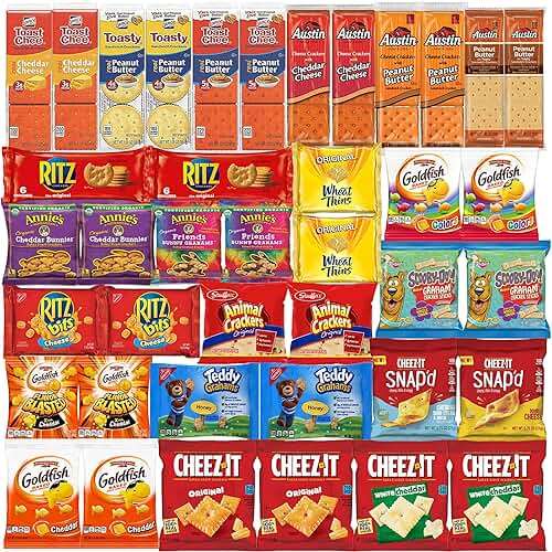 Crackers Variety Pack - Individually Wrapped Assortment - Sampler Bulk Care Package Gift Box - Snack Pack (40 Count) - Image 4
