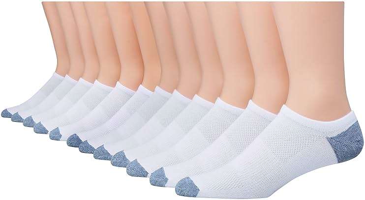 Hanes Men's Socks, X-Temp Lightweight Socks, Low Cut and No Show, 12-Pack - Image 1