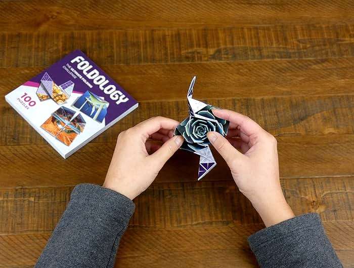 FOLDOLOGY - The Origami Puzzle Game! Brain Teasers for Tweens, Teens & Adults | Travel Game, STEM Toy | Fold the Paper, Complete the Picture | 100 Puzzles | Gift for Ages 10+ - Image 2