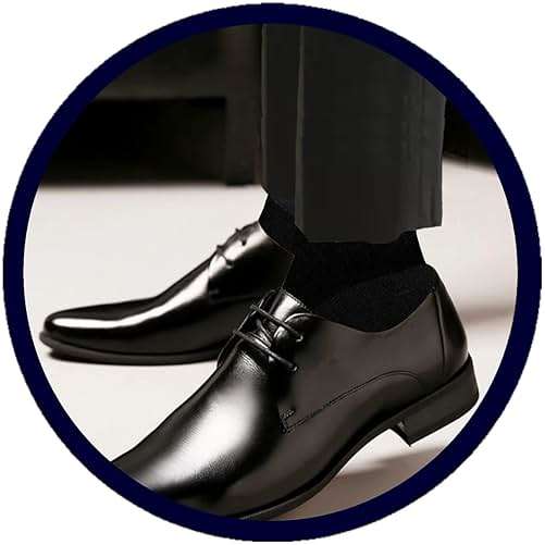 Royal Classic MENS DRESS SOCKS MIX ASSORTED COTTON BLEND SOCKS 6 PAIRS FORMAL SOLID COLORS CREW SOCKS 10-13 - Image 4