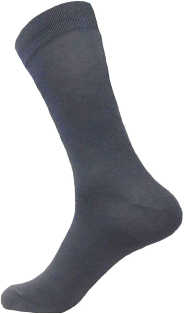 Royal Classic MENS DRESS SOCKS MIX ASSORTED COTTON BLEND SOCKS 6 PAIRS FORMAL SOLID COLORS CREW SOCKS 10-13 - Image 7
