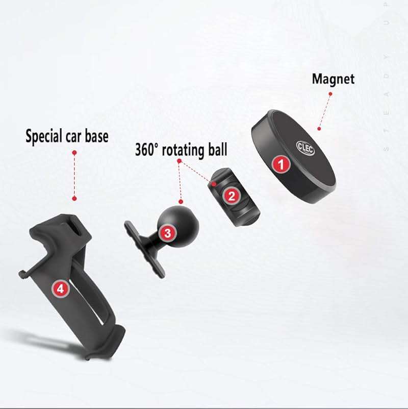 BEERTE Car Phone Holder fit for Mazda CX-5 2017-2026 Strong Magnetic Phone Mount CX5 Adjustable Air Vent Car Dashboard Cell Phone Mount fit for Any inches Smartphone - Image 7