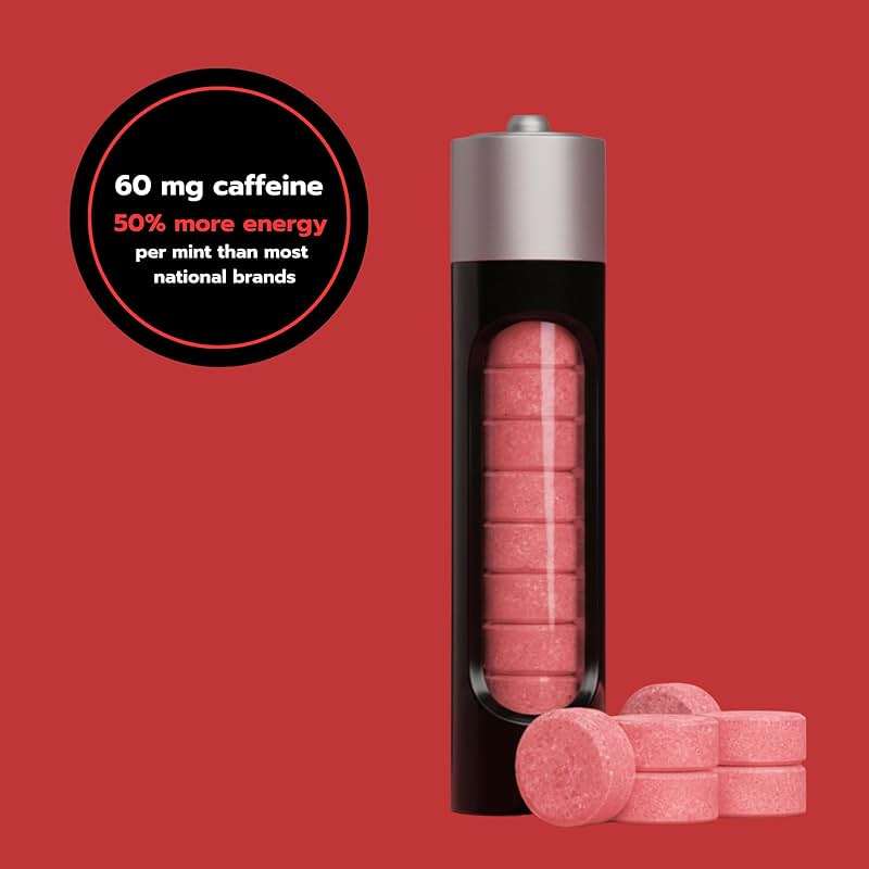 Caffeine Mints by Rally, 60milligram Caffeine, Instant Energy, Fresh Breath Caffeinated Mints, 0 Sugar, Cinnamon Flavor (6 Packs, 60 Mint) - Image 2