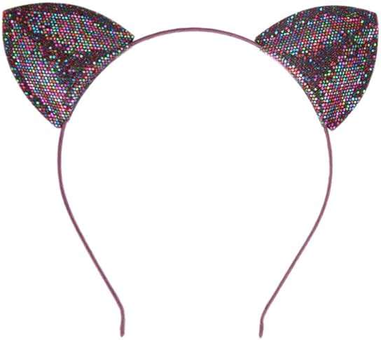 Lirila Cosplay Leopard Sequin Black Cat Ears Headband for women,Leopard Print, cheetah ears Headbands Party Decoration, Halloween costume for women adult Pack of 5(Multicolor) - Image 6