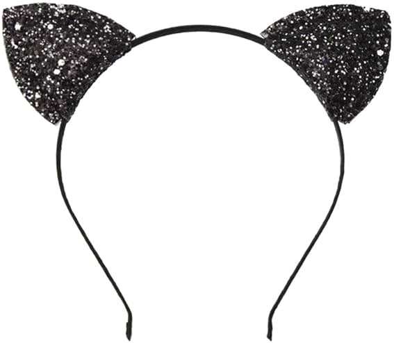 Lirila Cosplay Leopard Sequin Black Cat Ears Headband for women,Leopard Print, cheetah ears Headbands Party Decoration, Halloween costume for women adult Pack of 5(Multicolor) - Image 9