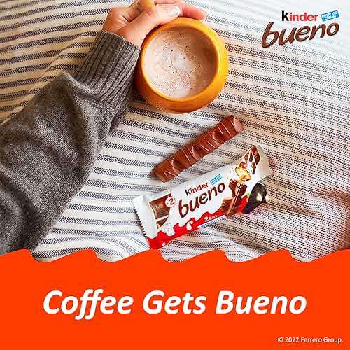 Kinder Bueno Milk Chocolate Bars with Hazelnut Filling, 30 Packs of 2, Bulk Chocolate Candy Bars for Game Day, Football Party Supplies, Snacks for Adults, 1.4 oz Per Pack - Image 6