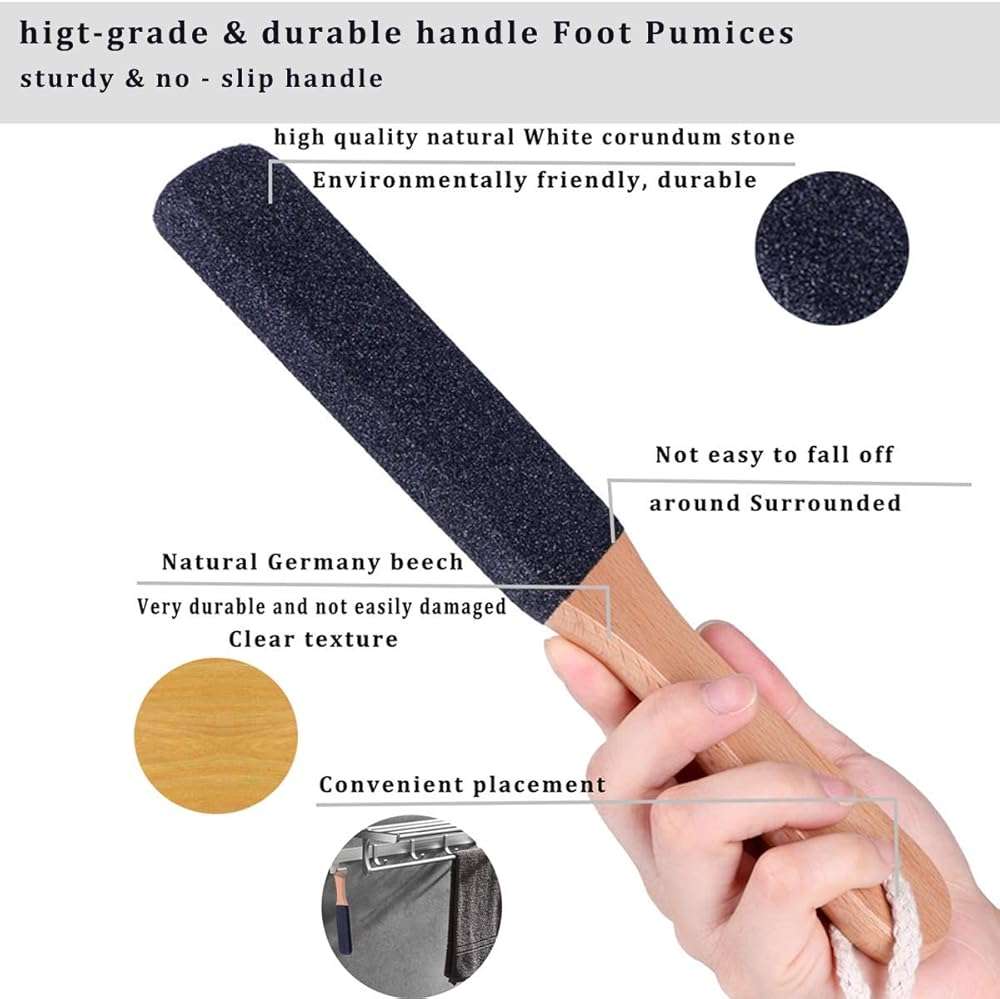 Kinepi Foot File & Foot Scrubber,Pumice Stone for Feet Callus Remover | Pedicure foot rasp helps smooth cracked heels,dead skin,and hard skin after shower for wet or dry daily and weekly foot care - Image 4