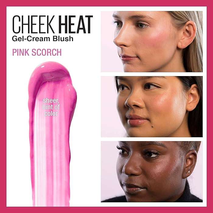 Maybelline Cheek Heat Gel-Cream Blush Makeup, Lightweight, Breathable Feel, Sheer Flush Of Color, Natural-Looking, Dewy Finish, Oil-Free, Pink Scorch, 1 Count - Image 2