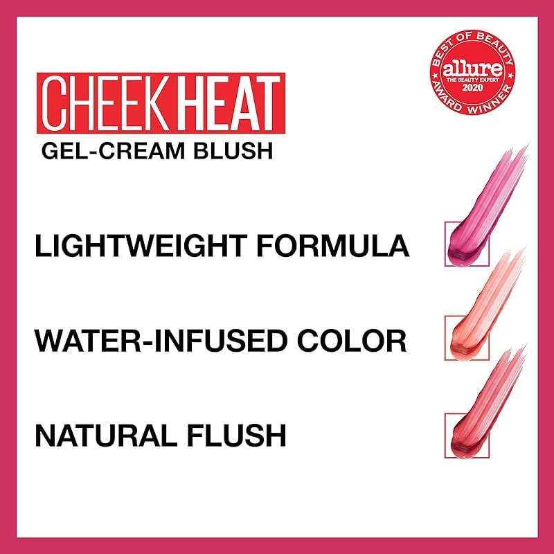 Maybelline Cheek Heat Gel-Cream Blush Makeup, Lightweight, Breathable Feel, Sheer Flush Of Color, Natural-Looking, Dewy Finish, Oil-Free, Pink Scorch, 1 Count - Image 5