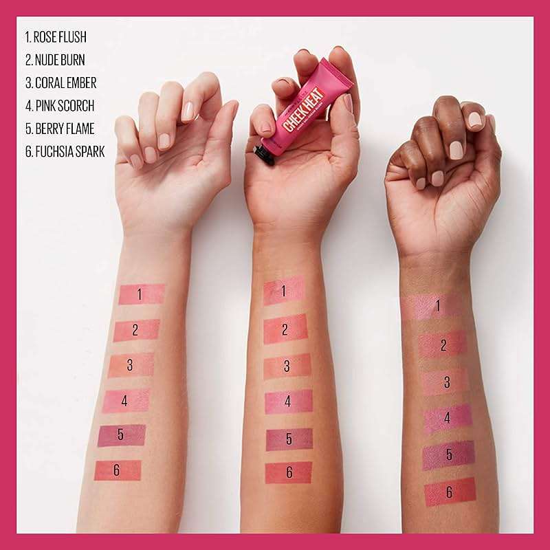 Maybelline Cheek Heat Gel-Cream Blush Makeup, Lightweight, Breathable Feel, Sheer Flush Of Color, Natural-Looking, Dewy Finish, Oil-Free, Pink Scorch, 1 Count - Image 6