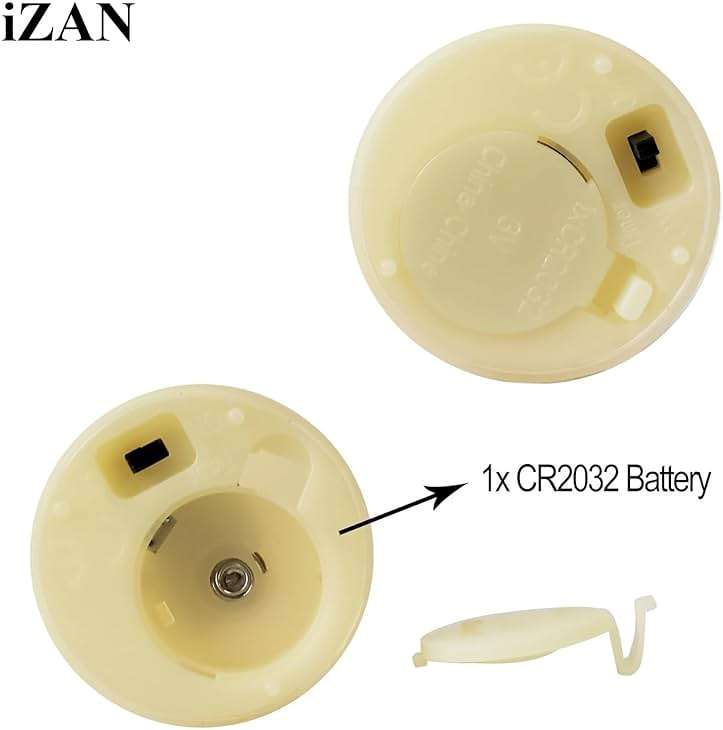 iZAN 36 Pack Flameless Battery Operated LED Votive Candles Flickering Electric Fake Tea Lights Candle Bulk Set for Christmas Home Party Decorations Wedding Supplies 1.5x2 inch Batteries Included - Image 7