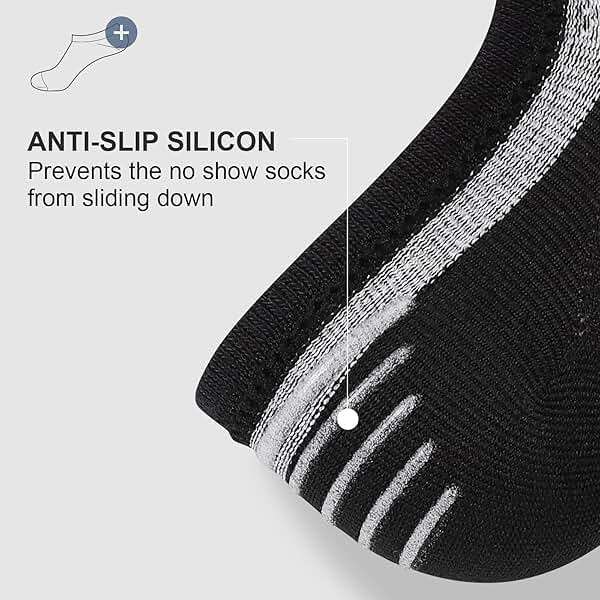 wernies No Show Socks Men, Low Cut Ankle Short Casual Cotton Socks with Non Slip Grips 6-10/11-13 - Image 4