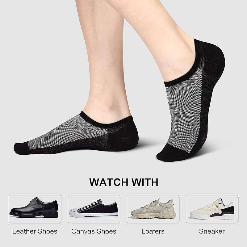 wernies No Show Socks Men, Low Cut Ankle Short Casual Cotton Socks with Non Slip Grips 6-10/11-13 - Image 7