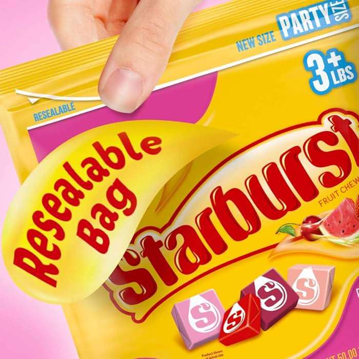 STARBURST Fruit Chews Candy - FaveREDS STARBURST Candy Bulk Individually Wrapped, Party Size Bag, 50 oz, Pack of 1 - Image 4