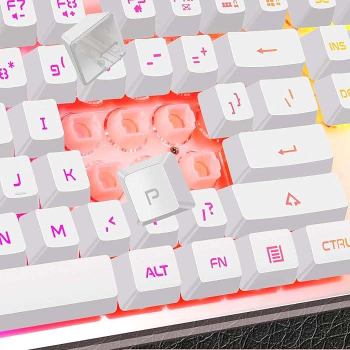 Gaming Keyboard and Mouse Combo, K1 RGB LED Backlit Keyboard with 104 Key for PC/Laptop(White) - Image 4