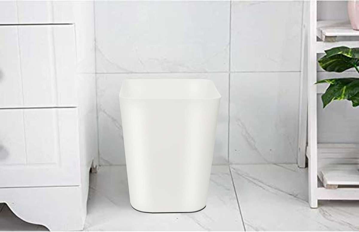 Feiupe 1.6 Gallon Small Trash Can Wastebasket for Kitchen Office Bathroom,Pack of 2(White+Gray) - Image 4