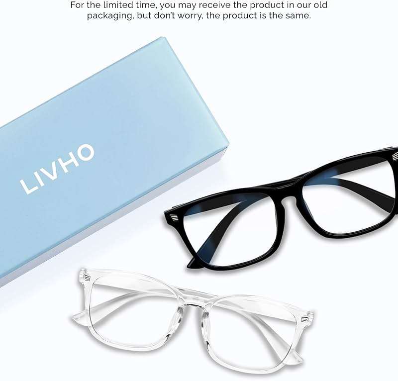 livho High Tech Blue Light Glasses - Advanced up to 99% Blue Light Blocking Computer Glasses - Screen Fatigue & UV Protection - Image 9