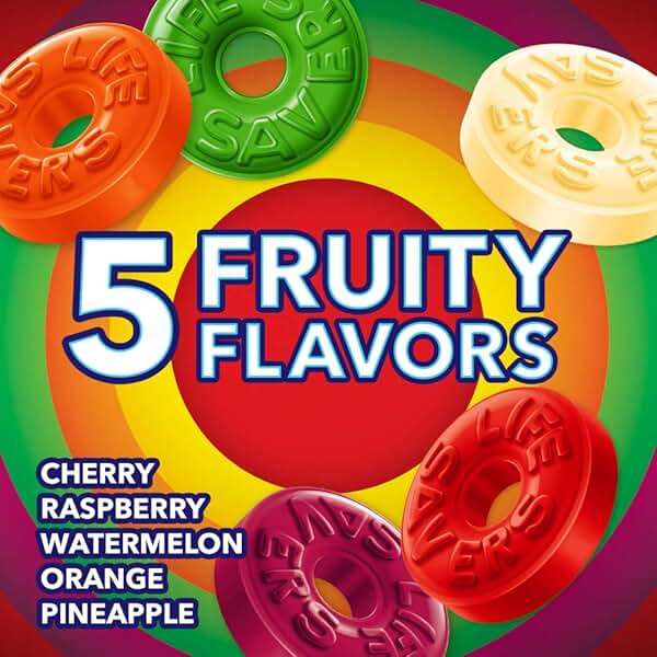 Life Savers 5 Flavors Hard Candy Party Size 50 oz Bag Summer Road Trip Essentials - Image 4