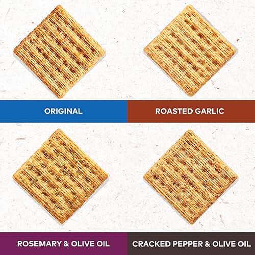 Triscuit Whole Grain Wheat Crackers 4 Flavor Variety Pack, Lunch Snacks, Bulk Snack Crackers, 4 Boxes - Image 3