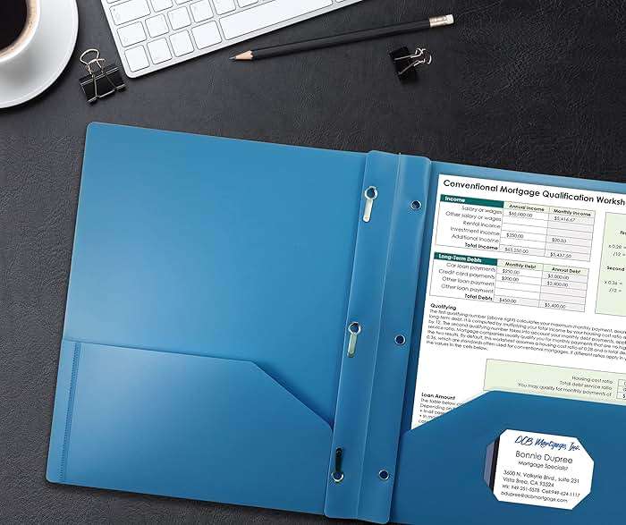 Better Office Products Light Blue Plastic 2 Pocket Folders with Prongs, 24 Pack, Heavyweight, Letter Size Poly Folders with 3 Metal Prongs Fastener Clips, Light Blue - Image 5
