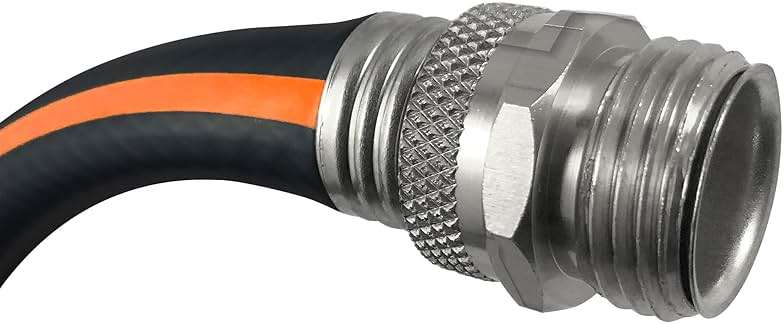 Flexon Flextreme Pro 5/8" x 100ft Performance Rubber Garden Hose – Heavy-Duty, Kink-Resistant, All-Weather Flexibility, Industrial-Grade Couplings, Durable Outdoor Watering Hose for Lawn & Garden - Image 5