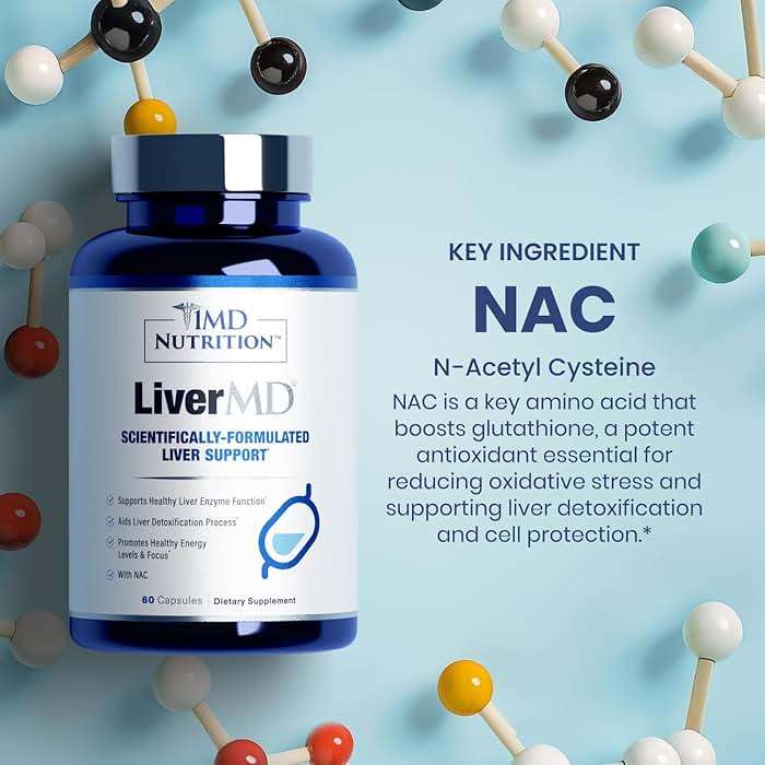 1MD Nutrition LiverMD - Liver Support Supplement | Siliphos Milk Thistle Extract & NAC - Supports Healthy Energy, Immunity & Overall Health - Liver Cleanse & Support | 60 Capsules - Image 5