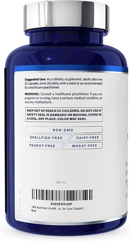 1MD Nutrition LiverMD - Liver Support Supplement | Siliphos Milk Thistle Extract & NAC - Supports Healthy Energy, Immunity & Overall Health - Liver Cleanse & Support | 60 Capsules - Image 9