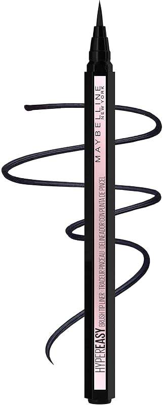 Maybelline Hyper Easy Liquid Pen No-Skip Eyeliner, Satin Finish, Waterproof Formula, Pitch Black, 0.018 Fl Oz - Image 1