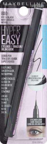 Maybelline Hyper Easy Liquid Pen No-Skip Eyeliner, Satin Finish, Waterproof Formula, Pitch Black, 0.018 Fl Oz - Image 2