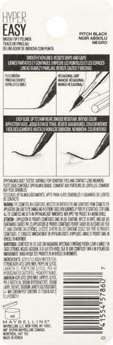 Maybelline Hyper Easy Liquid Pen No-Skip Eyeliner, Satin Finish, Waterproof Formula, Pitch Black, 0.018 Fl Oz - Image 3