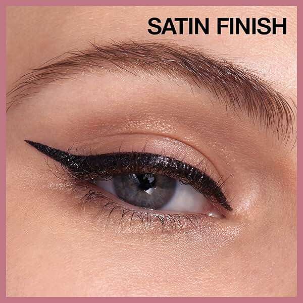 Maybelline Hyper Easy Liquid Pen No-Skip Eyeliner, Satin Finish, Waterproof Formula, Pitch Black, 0.018 Fl Oz - Image 5