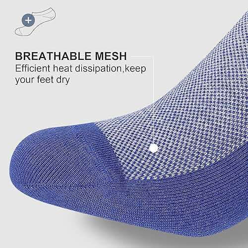 wernies No Show Socks Men, Low Cut Ankle Short Casual Cotton Socks with Non Slip Grips 6-10/11-13 - Image 3
