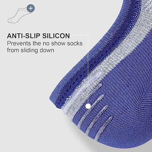 wernies No Show Socks Men, Low Cut Ankle Short Casual Cotton Socks with Non Slip Grips 6-10/11-13 - Image 4