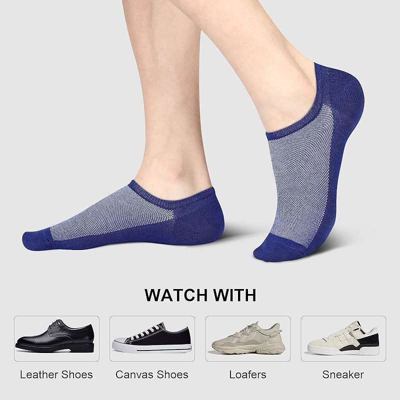 wernies No Show Socks Men, Low Cut Ankle Short Casual Cotton Socks with Non Slip Grips 6-10/11-13 - Image 7