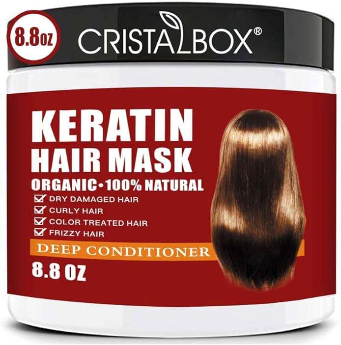 Keratin Hair Mask,Keratin Hair Treatment 250g Hair Mask for Dry Damaged Hair,Deep Conditioning Hair Treatment Mask Repair Treatment Damage Hair Root,Natural Deep Conditioner Hydrating Hair Care Gifts - Image 1