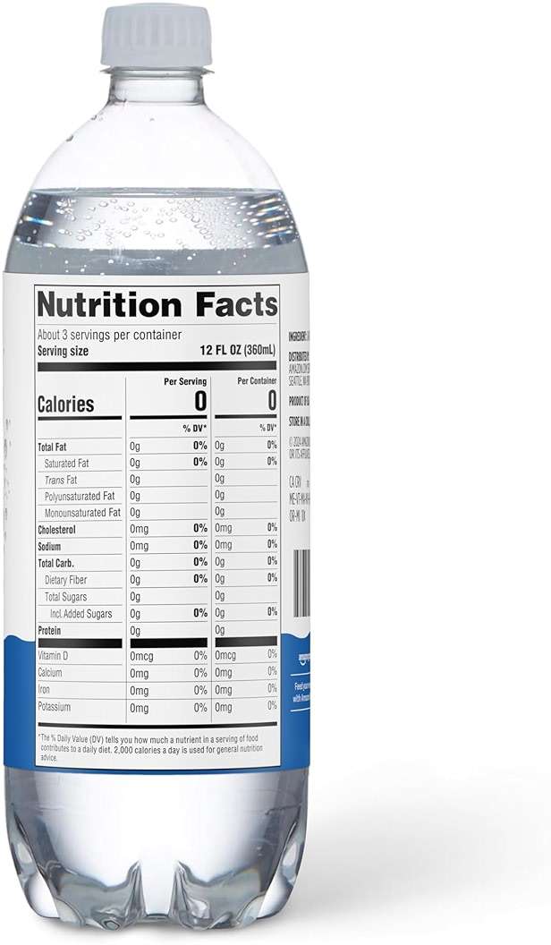 Amazon Grocery, Seltzer Sparkling Water, 33.8 Fl Oz - Image 2