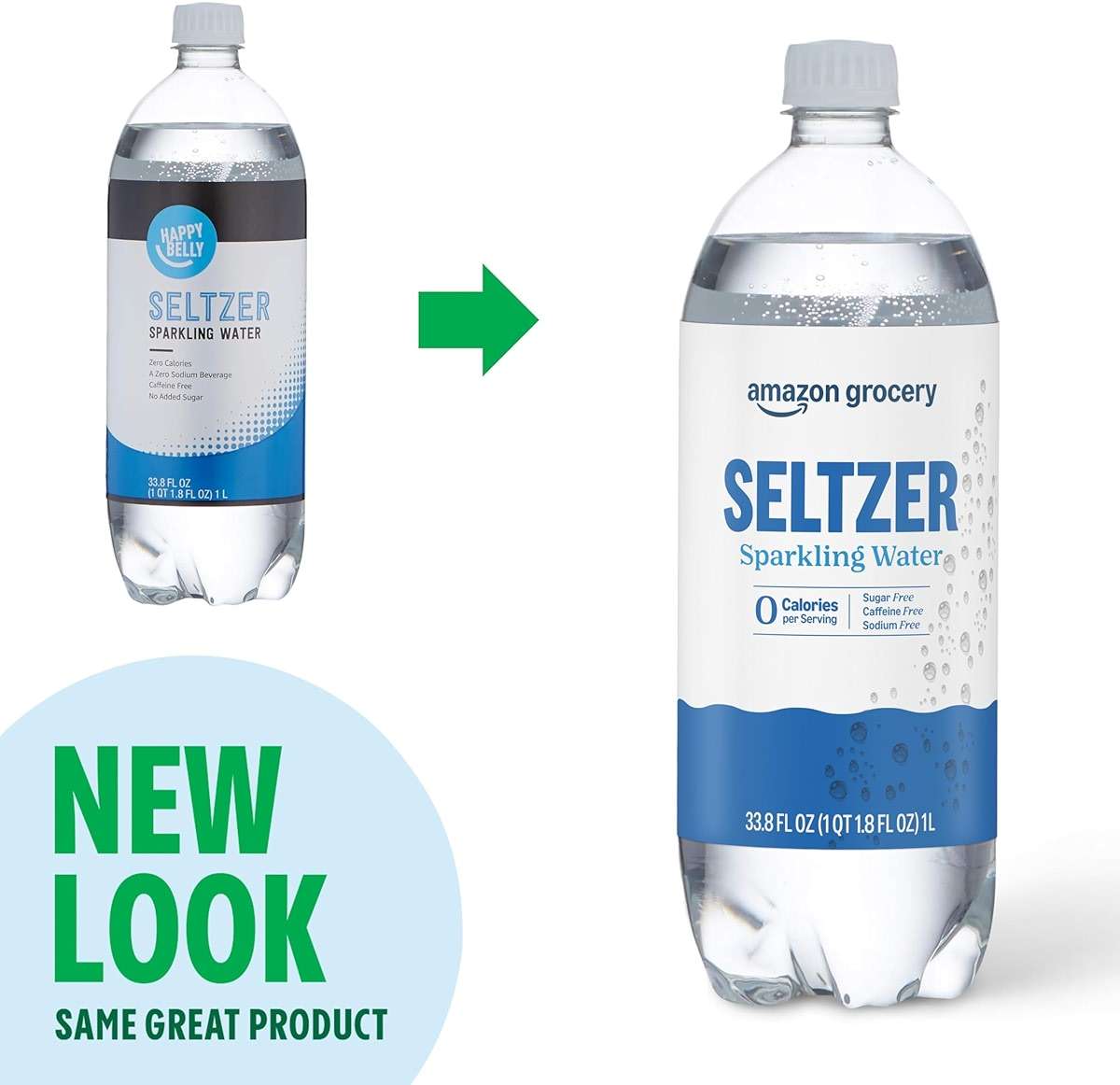Amazon Grocery, Seltzer Sparkling Water, 33.8 Fl Oz - Image 3