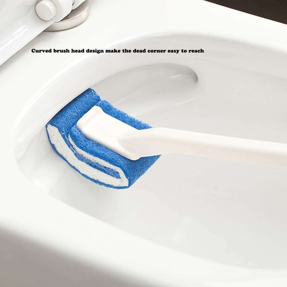 Toilet Brush Bowl Brush Bathroom Brush Under Rim Toilet Brush Scracth-Free Curved Good Grip Easy to use deep Cleaning No Scratching, Anti-Splashing Easy to Store (2pack) - Image 6