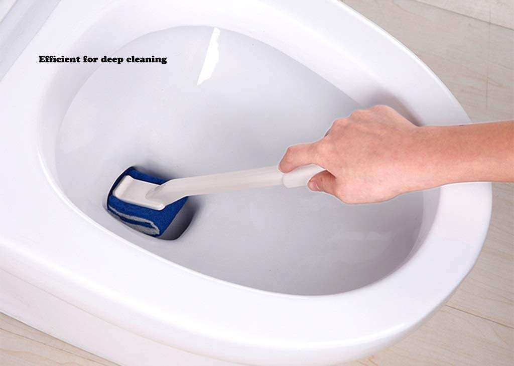 Toilet Brush Bowl Brush Bathroom Brush Under Rim Toilet Brush Scracth-Free Curved Good Grip Easy to use deep Cleaning No Scratching, Anti-Splashing Easy to Store (2pack) - Image 7