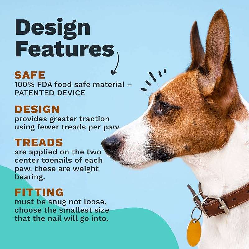 TAKTIKAL Dr. McHenry's Dog Toe Treads, Set of 24, Adhesive, Cleaning Brush, Increased Traction, Mobility Support, Large Kit- Weight: 40-60 lbs. Net Weight 1.6 oz. - Image 2