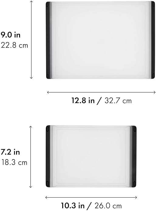 OXO Good Grips 2-Piece Cutting Board Set, Cutting Boards for Kitchen Prep, Non-Porous Double-Sided Design, Dishwasher-Safe, Durable Kitchen Essentials - Image 3