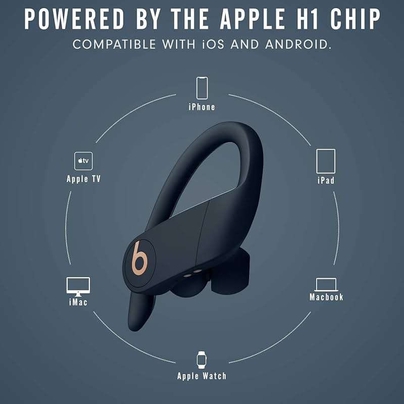 Beats Powerbeats Pro Wireless Earbuds - Apple H1 Headphone Chip, Class 1 Bluetooth Headphones, 9 Hours of Listening Time, Sweat Resistant, Built-in Microphone - Navy - Image 5