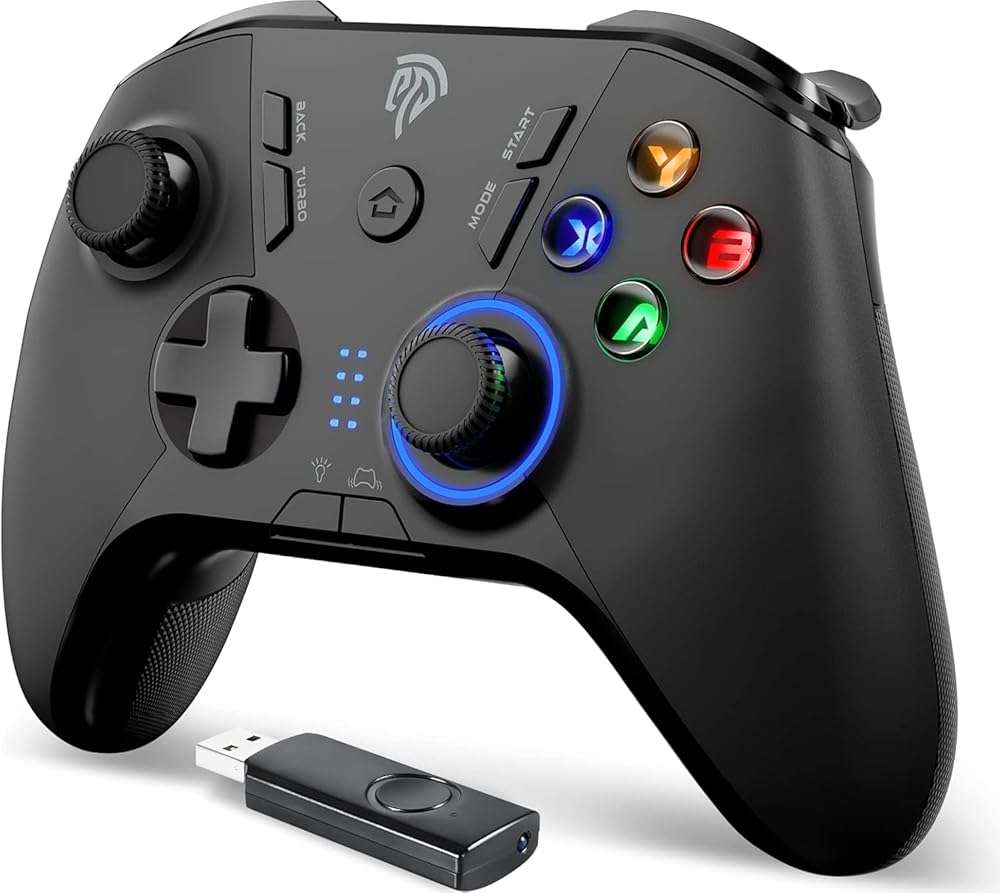 EasySMX 2.4G Wireless Gaming Controller for Windows PC, Steam Deck, PS3 & Android TV Box, Plug and Play Gamepad with Dual Vibration, 4 Back Paddles, Up to 14-Hour Battery Life - Image 1
