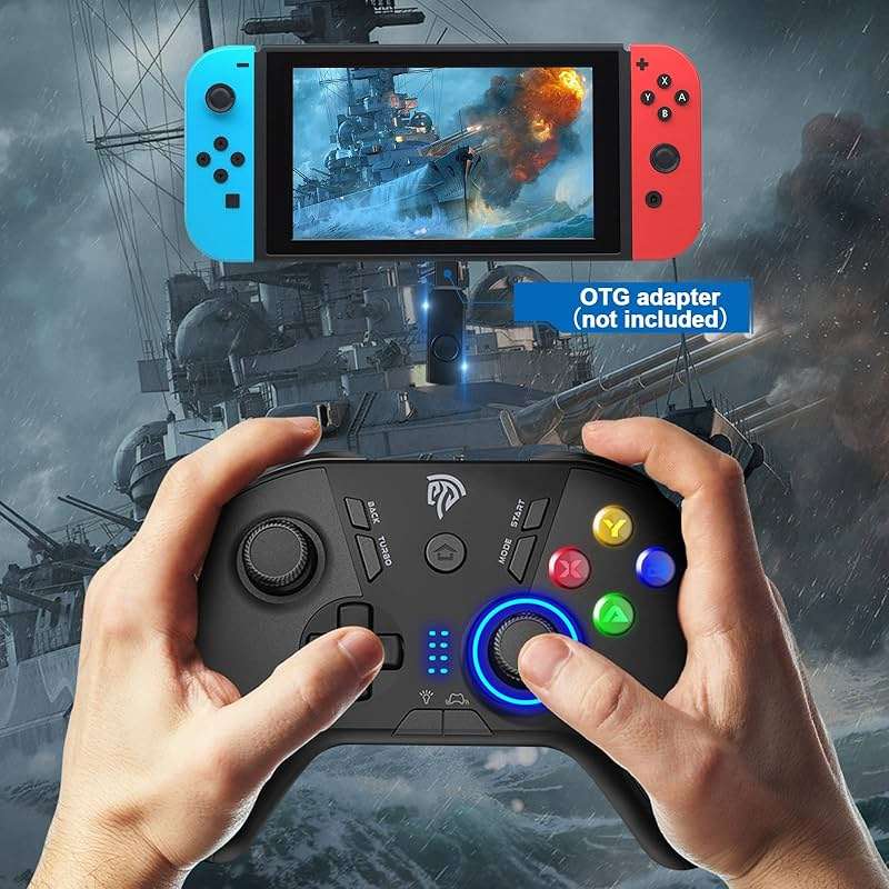 EasySMX 2.4G Wireless Gaming Controller for Windows PC, Steam Deck, PS3 & Android TV Box, Plug and Play Gamepad with Dual Vibration, 4 Back Paddles, Up to 14-Hour Battery Life - Image 5