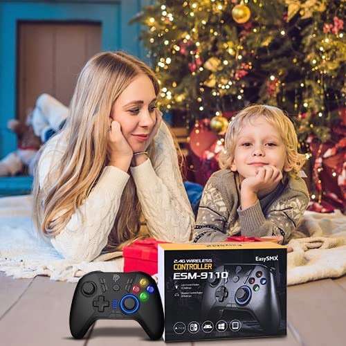 EasySMX 2.4G Wireless Gaming Controller for Windows PC, Steam Deck, PS3 & Android TV Box, Plug and Play Gamepad with Dual Vibration, 4 Back Paddles, Up to 14-Hour Battery Life - Image 7