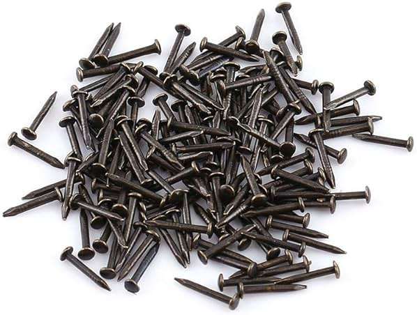 100pcs Vintage Upholstery Nails, Sofa Shoe Door Decorative Stud Antique Upholstery Tacks Bronze Metal Labels Tacks Furniture Nails Pins Assortment Kit (2121mm) - Image 3